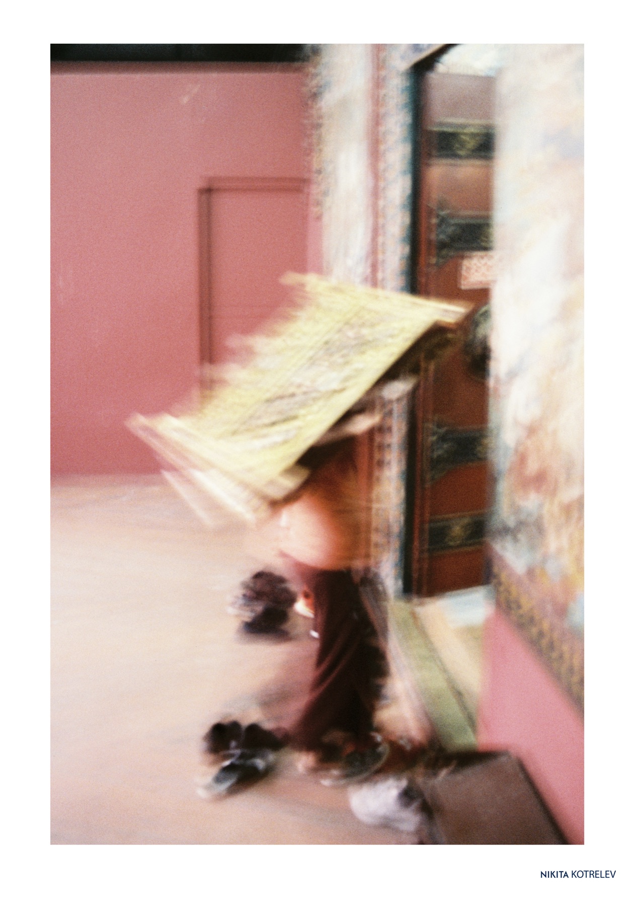 A Buddhist monk with a rug. Kathmandu, Nepal, 2026
